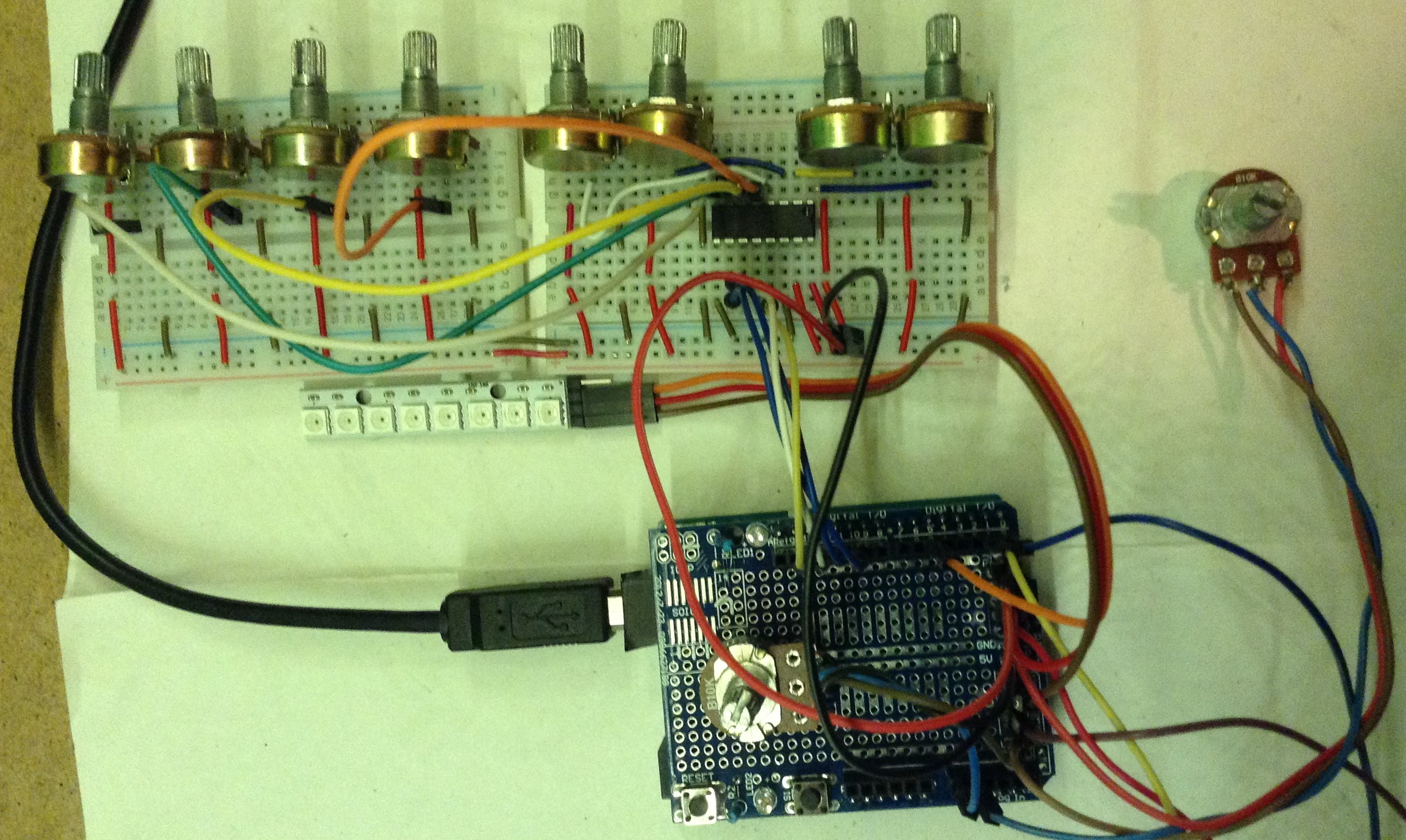 Arduino MIDI LED Step Sequencer with MCP3008 – Simple DIY Electronic ...